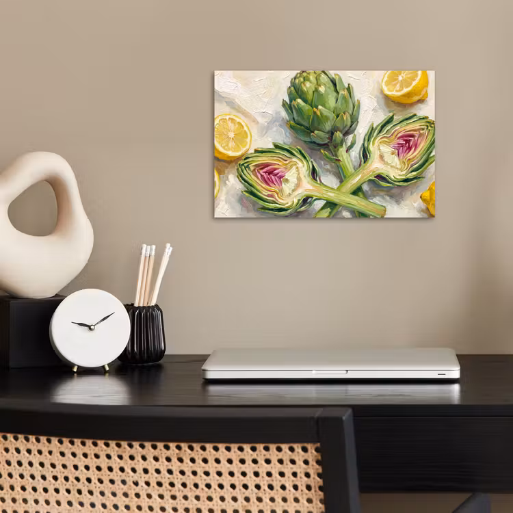 Poster - Artichoke - Lemon - Food - Artisjok - Citroen - Eten poster papier klein