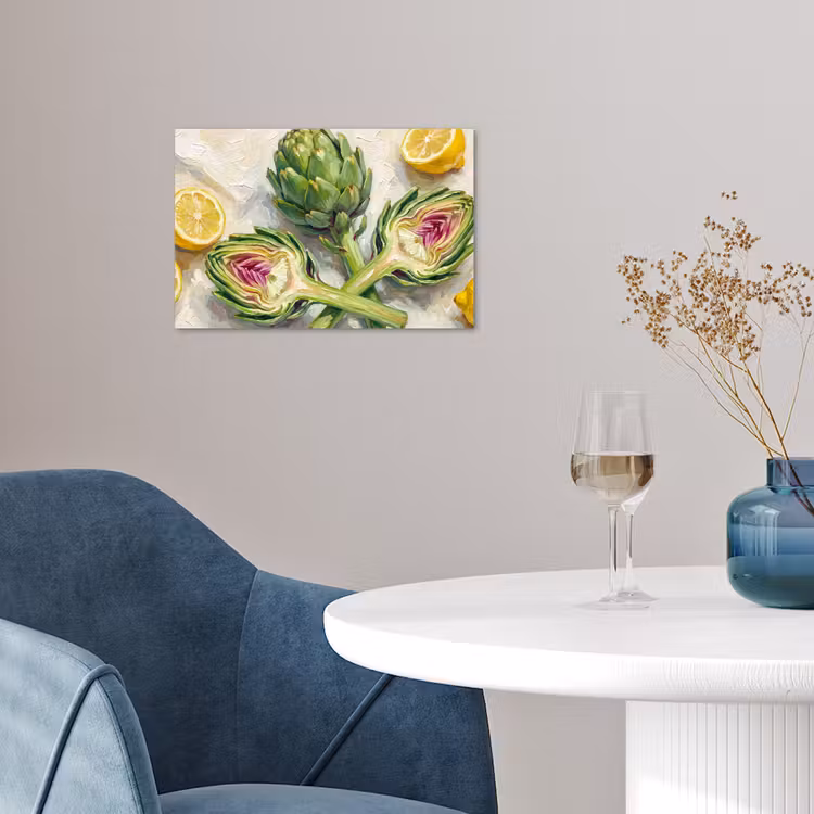 Poster - Artichoke - Lemon - Food - Artisjok - Citroen - Eten poster papier klein