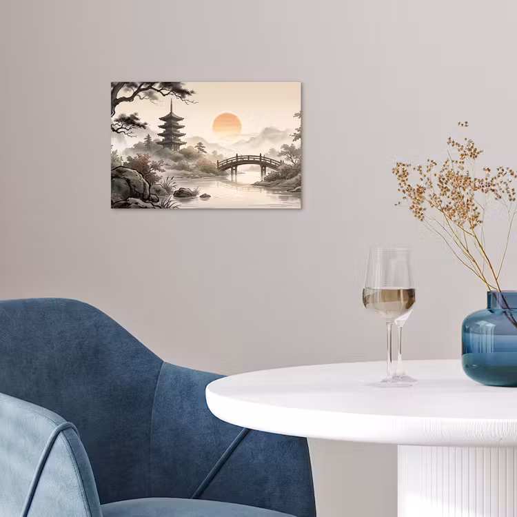 Azië - Landschap - Kleurrijk poster papier klein -sfeer3