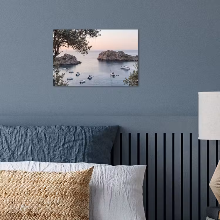 Poster - Bay - boats - sunset - Baai - boten - zonsondergang poster papier klein