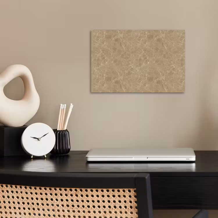 Beige - Marmer - Witte aders poster papier klein 62 -sfeer1