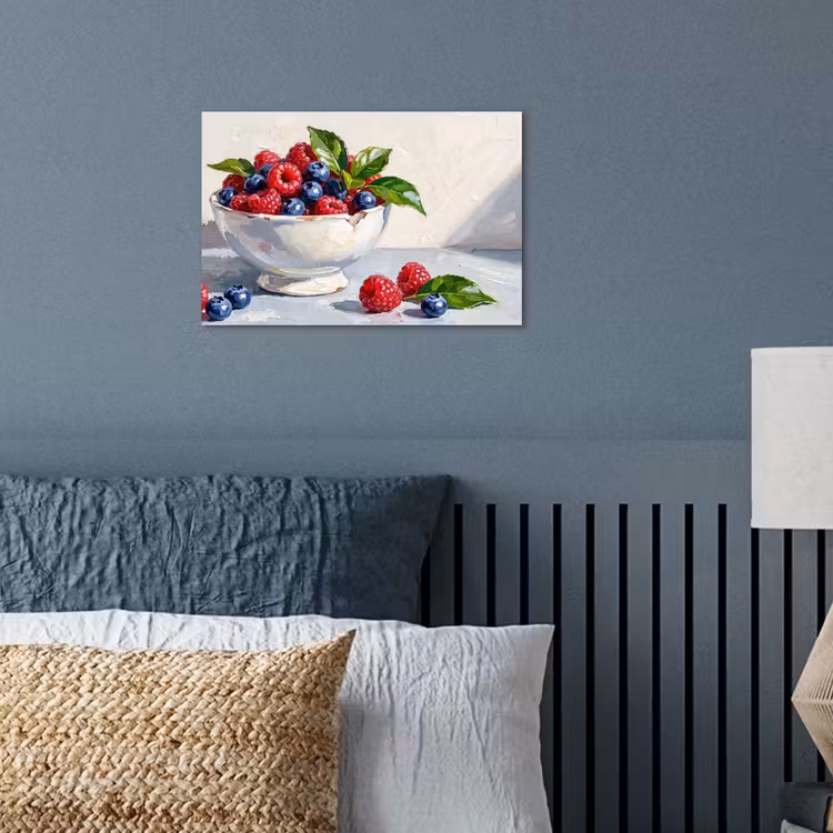 Poster - Berries - Bowl - Food - Bessen - Kom - Eten poster papier klein