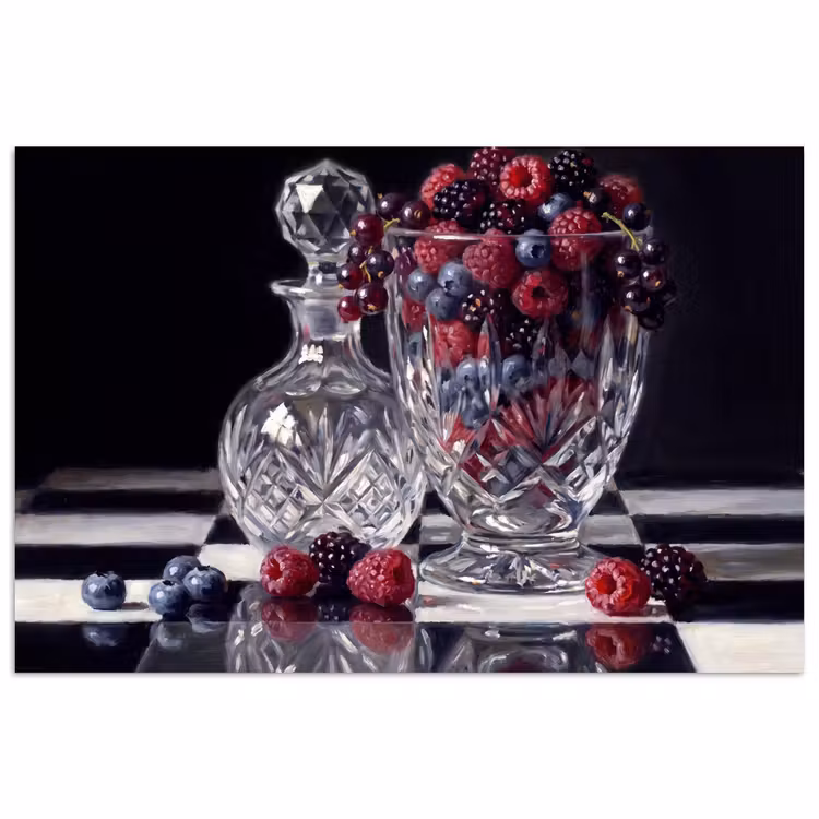 Poster - Berries - Crystal - Still Life - Bessen - Kristal - Stilleven poster papier klein