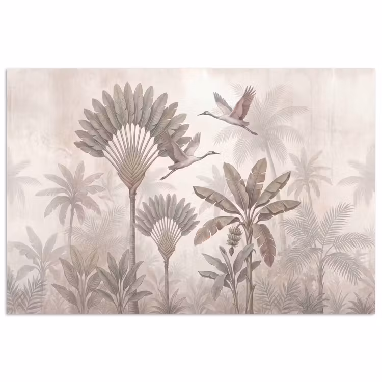Vogel - Tropisch - Jungle - Natuur - Beige poster papier klein -3d