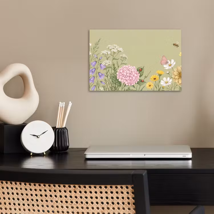 Botanisch - Bloemen - Kleurrijk poster papier klein -sfeer1