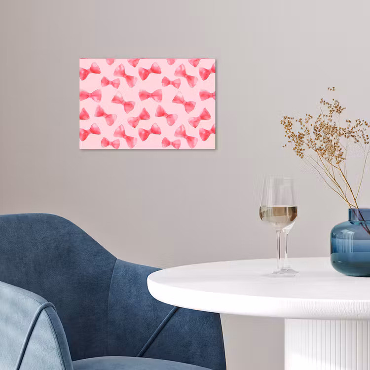 Strikken - Aquarel - Roze poster papier klein 62 -sfeer3