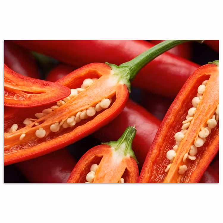 Poster - Chili Pepper - Open - Red - Chilipeper - Open - Rood poster papier klein
