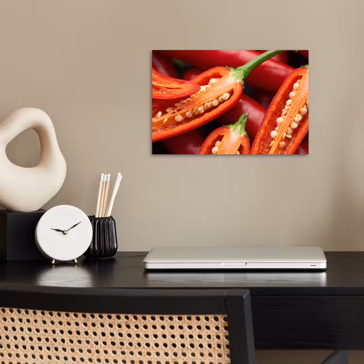 Poster - Chili Pepper - Open - Red - Chilipeper - Open - Rood poster papier klein