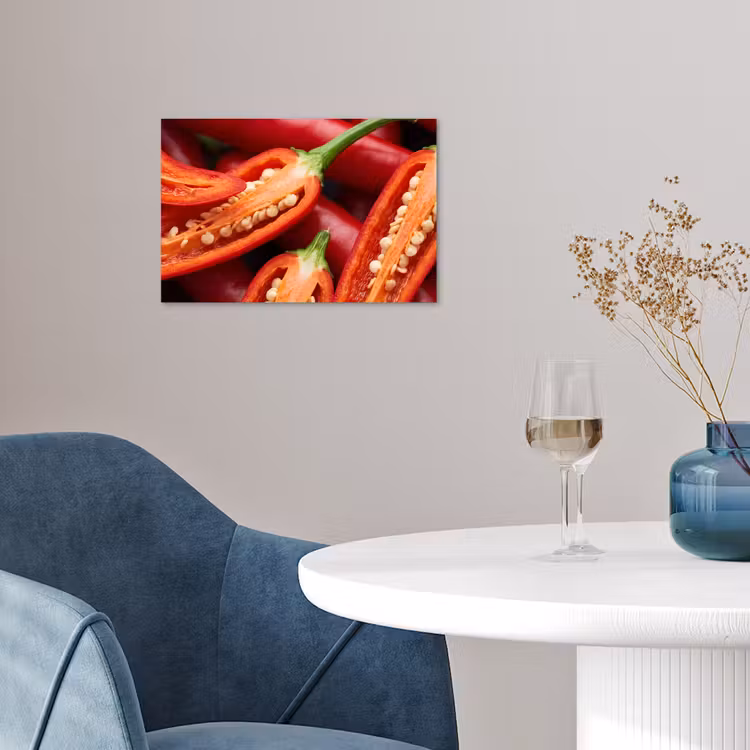 Poster - Chili Pepper - Open - Red - Chilipeper - Open - Rood poster papier klein