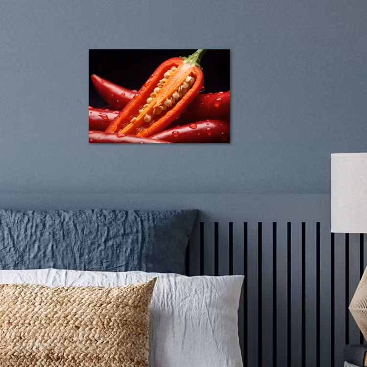 Poster - Chili Pepper - Red - Food - Chilipeper - Rood - Eten poster papier klein