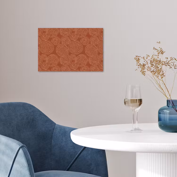 Cirkels - Abstract - Artistiek - Terracotta poster papier klein 62 -sfeer3