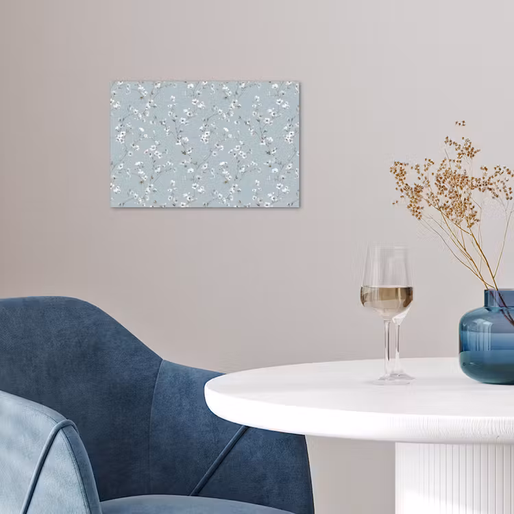 Klassiek - Bloemen - Blauw poster papier klein 62 -sfeer3