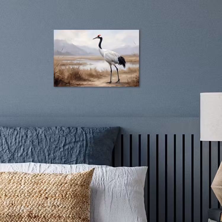 Kraanvogel - Natuur - Realistisch poster papier klein -sfeer2