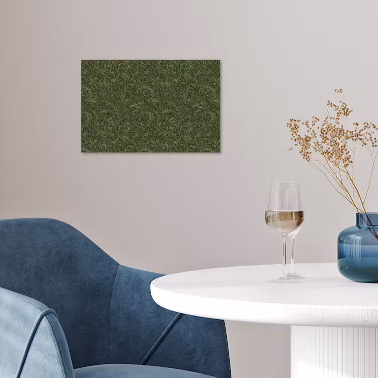 Donker - Groen - Krullend - Botanisch poster papier klein 62 -sfeer3