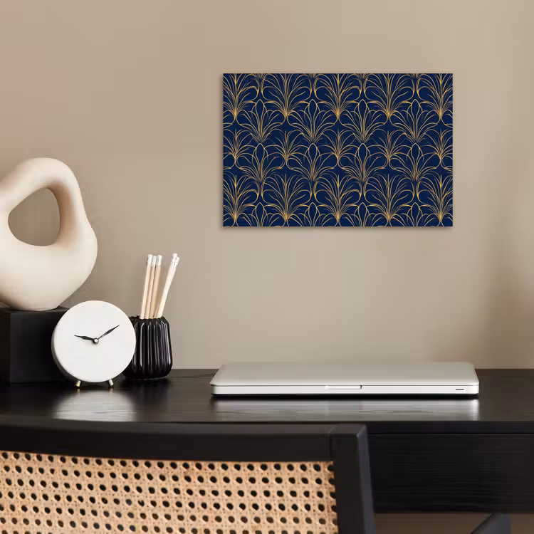 Deco - Waaier - Blauw poster papier klein 62 -sfeer1
