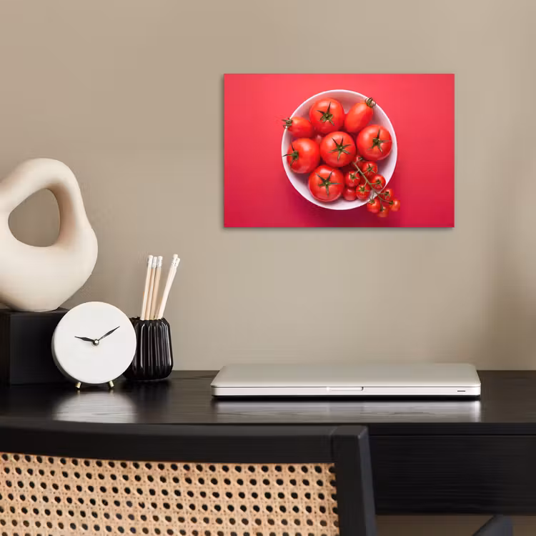 Poster - Dinner Plate - Red - Eten - Kom - Rood poster papier klein