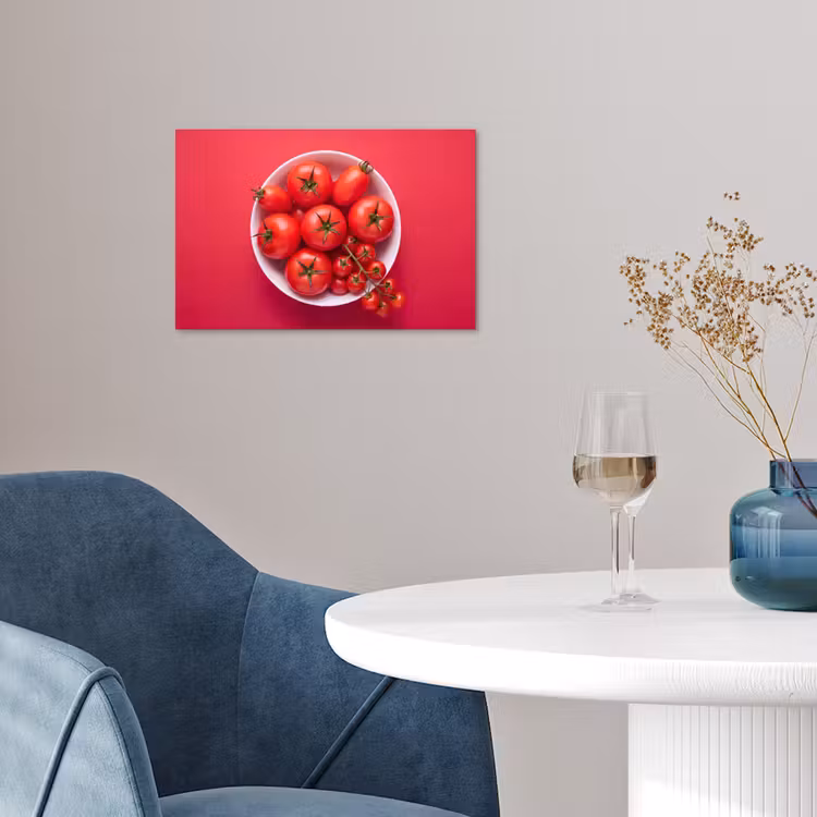 Poster - Dinner Plate - Red - Eten - Kom - Rood poster papier klein