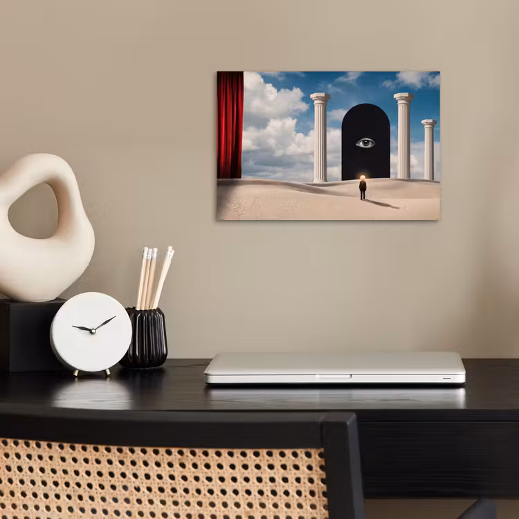 Poster - Dream - Desert - Eye - Droom - Woestijn - Oog poster papier klein