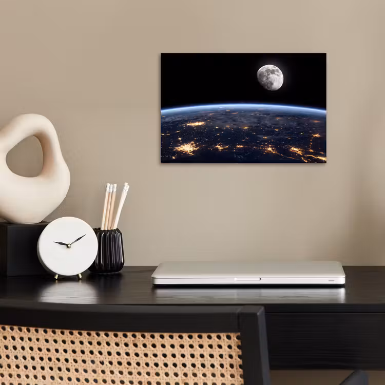 Poster - Earth - Night - Space - Aarde - Nacht - Ruimte poster papier klein