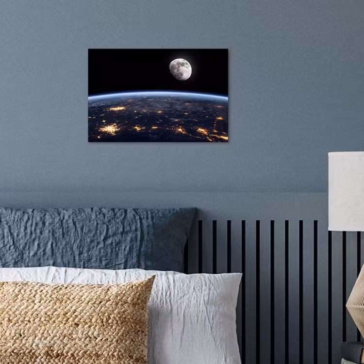 Poster - Earth - Night - Space - Aarde - Nacht - Ruimte poster papier klein