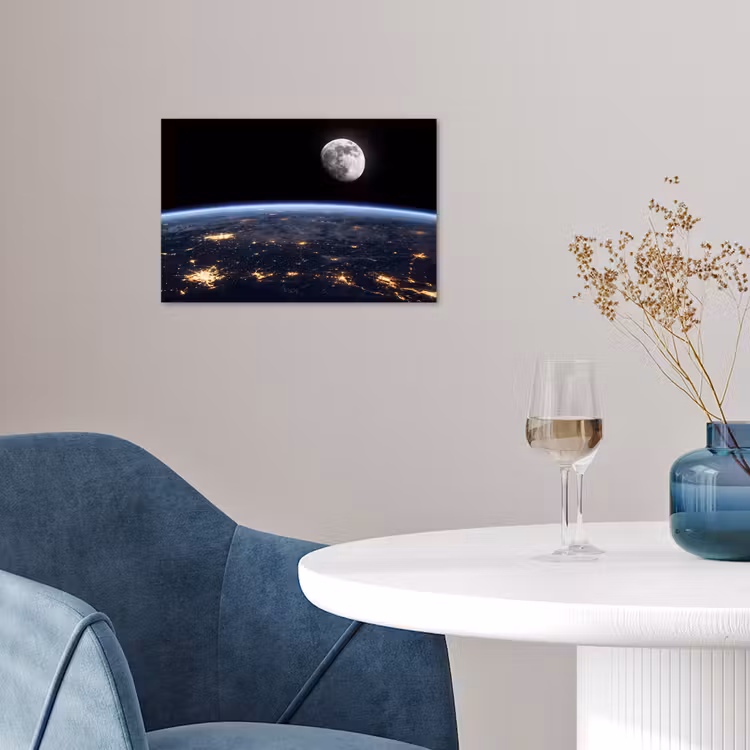 Poster - Earth - Night - Space - Aarde - Nacht - Ruimte poster papier klein
