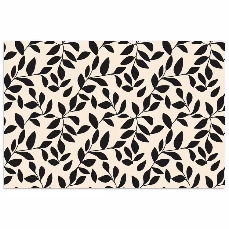 Elegant - Patroon - Zwart - Beige poster papier klein 62 -3d
