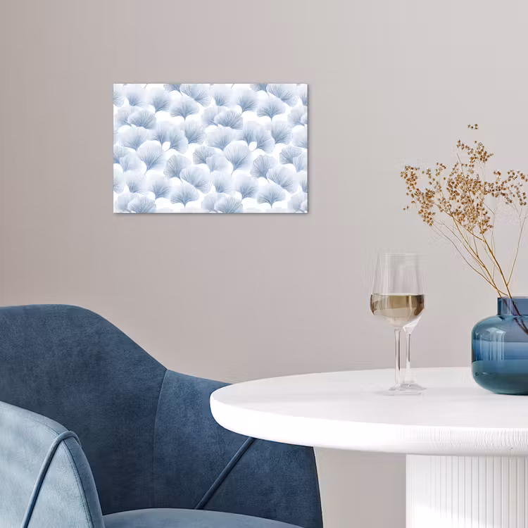 Waaier - Modern - Blauw poster papier klein 62 -sfeer3