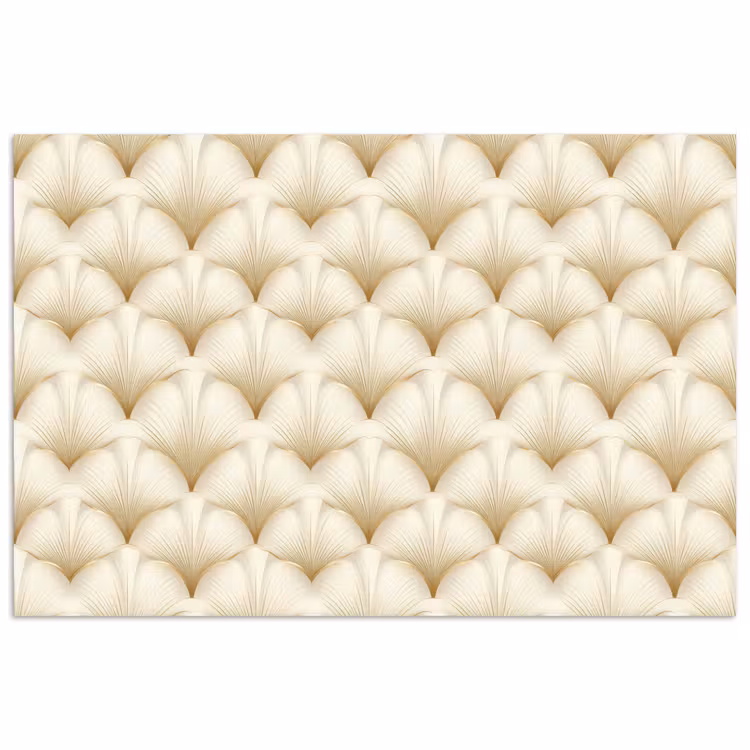 Waaier - Motief -  Goud poster papier klein 62 -3d