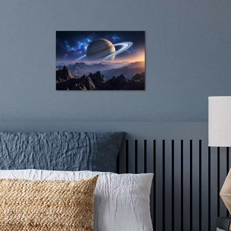 Fantasy - Kosmos - Landschap poster papier klein -sfeer2