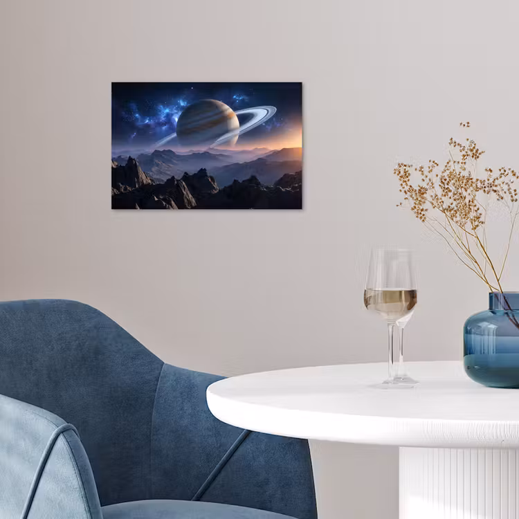 Fantasy - Kosmos - Landschap poster papier klein -sfeer3