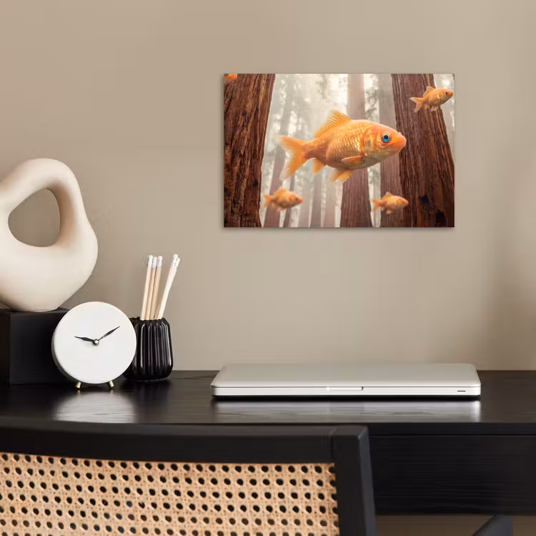 Poster - Fish - Forest - Fantasy - Vis - Bos - Fantasie poster papier klein