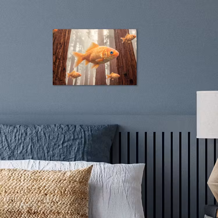 Poster - Fish - Forest - Fantasy - Vis - Bos - Fantasie poster papier klein