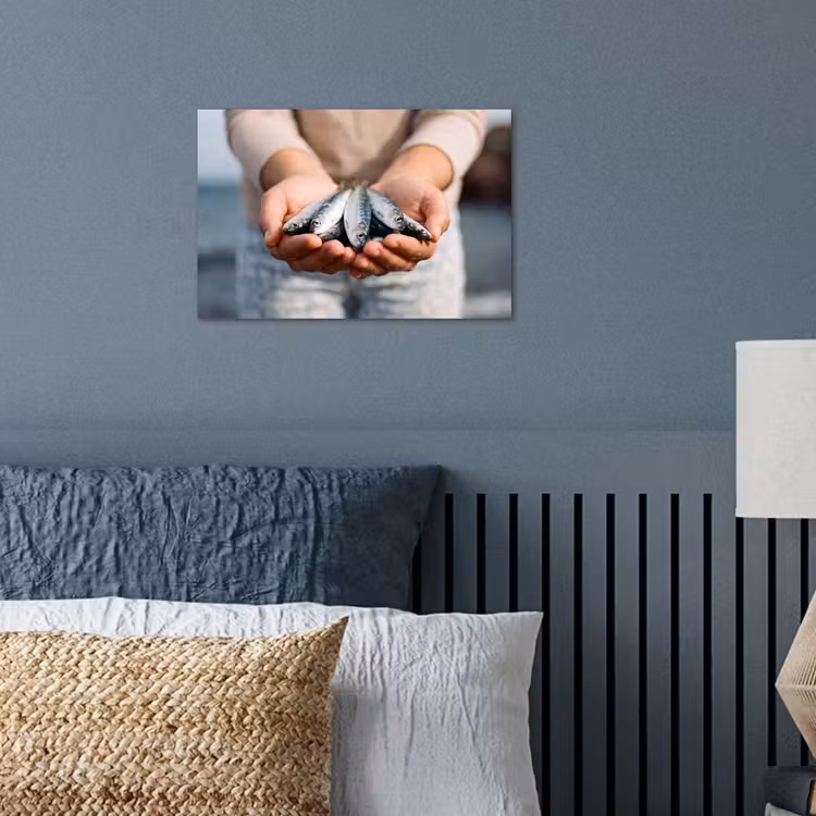 Poster - Fish - Hands - Nature - Vis - Handen - Natuur poster papier klein
