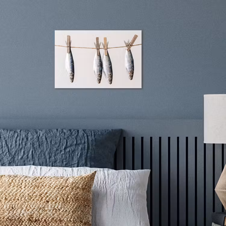 Poster - Fish - Hanging - Food - Vis - Hangend - Eten poster papier klein