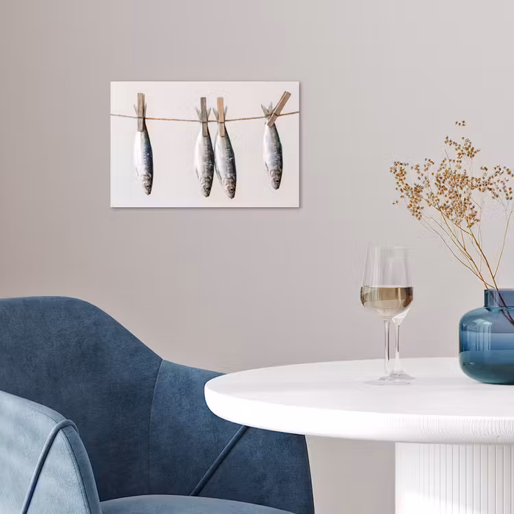 Poster - Fish - Hanging - Food - Vis - Hangend - Eten poster papier klein