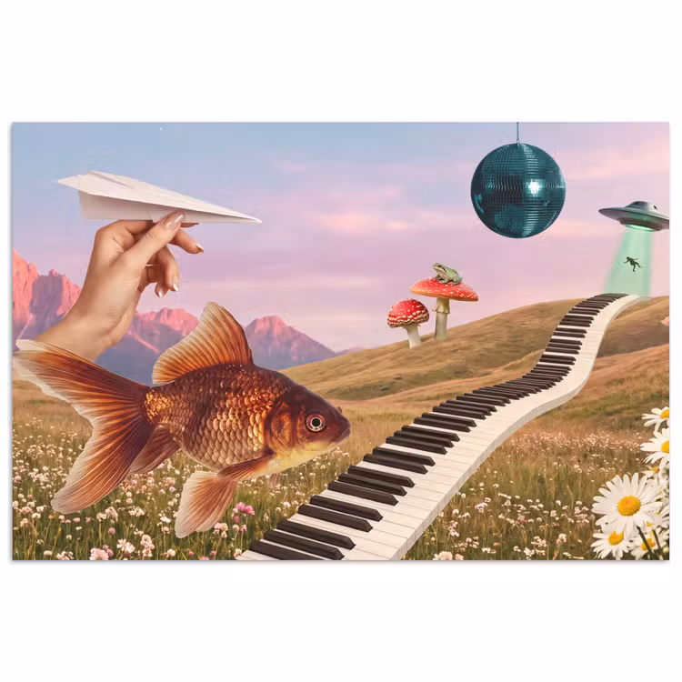 Poster - Fish - Nature - Abstract - Vis - Natuur - Abstract poster papier klein