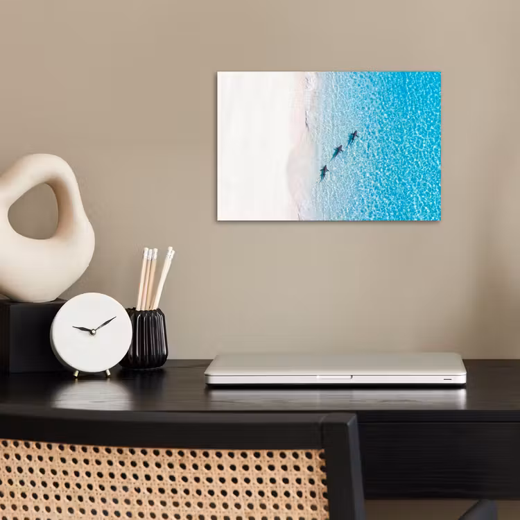 Vis - Oceaan - Strand - Turquoise - Natuur poster papier klein -sfeer1
