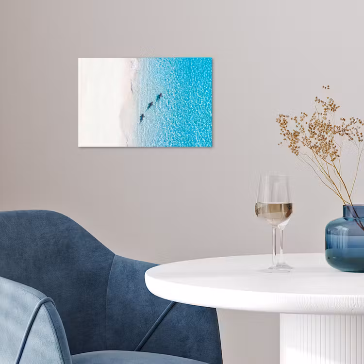 Vis - Oceaan - Strand - Turquoise - Natuur poster papier klein -sfeer3