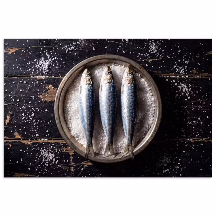 Poster - Fish - Salt - Food - Vis - Zout - Eten poster papier klein