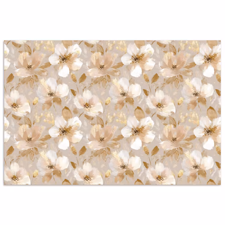 Bloemen - artistiek - Goud poster papier klein 62 -3d