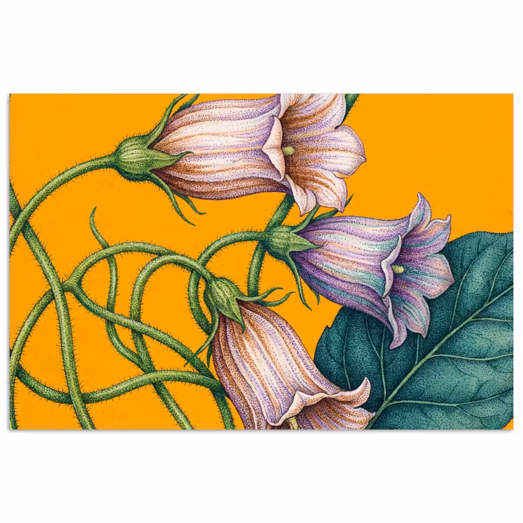 Poster - Flowers - Botanical - Yellow - Bloemen - Botanisch - Geel poster papier klein