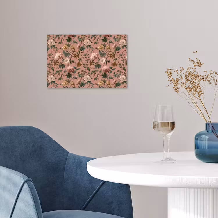 Bloemen - Klassiek - Roze poster papier klein 62 -sfeer3