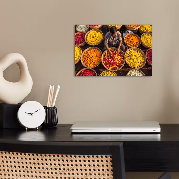 Poster - Flowers - Market - Colorful - Bloemen - Markt - Kleurrijk poster papier klein