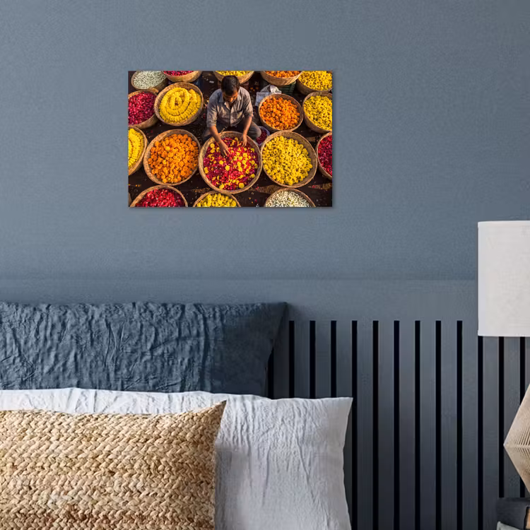 Poster - Flowers - Market - Colorful - Bloemen - Markt - Kleurrijk poster papier klein