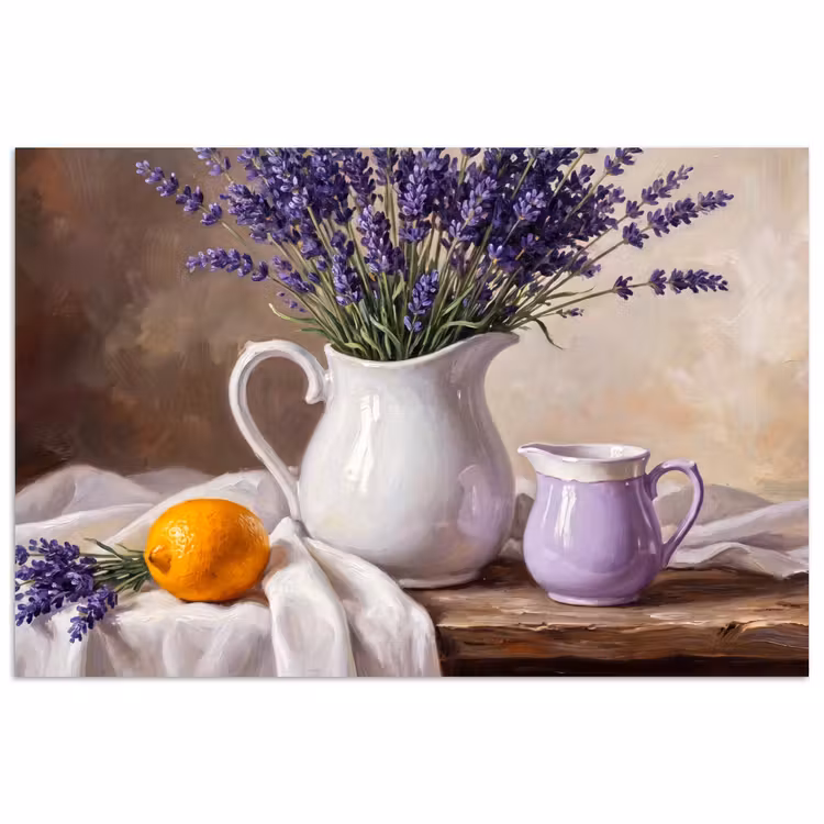 Poster - Flowers - Still Life - Purple - Bloemen - Stilleven - Paars poster papier klein