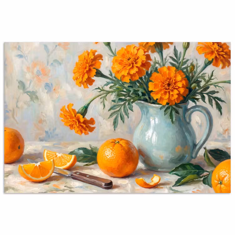 Poster - Food - Orange - Art - Eten - Oranje - Kunst poster papier klein