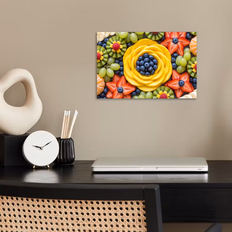 Fruit - Arrangement - Gezond - Kleurrijk - Eten poster papier klein -sfeer1