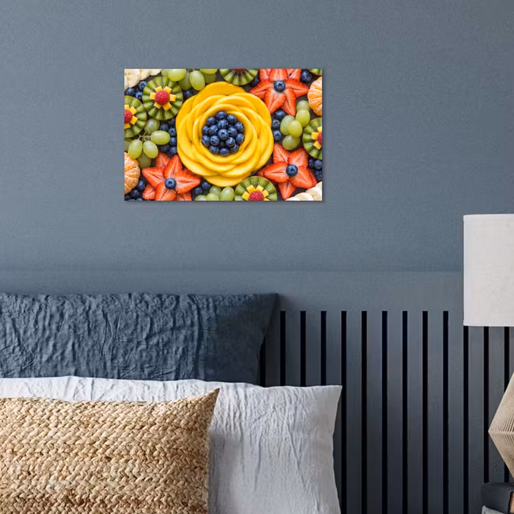Fruit - Arrangement - Gezond - Kleurrijk - Eten poster papier klein -sfeer2