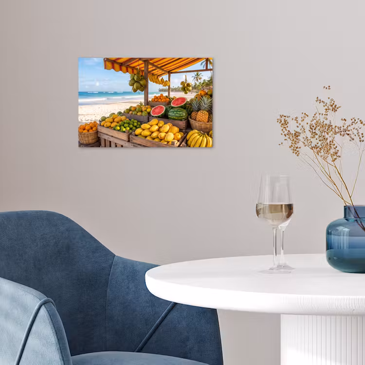 Poster - Fruit - Beach - Tropical - Fruit - Strand - Tropisch poster papier klein