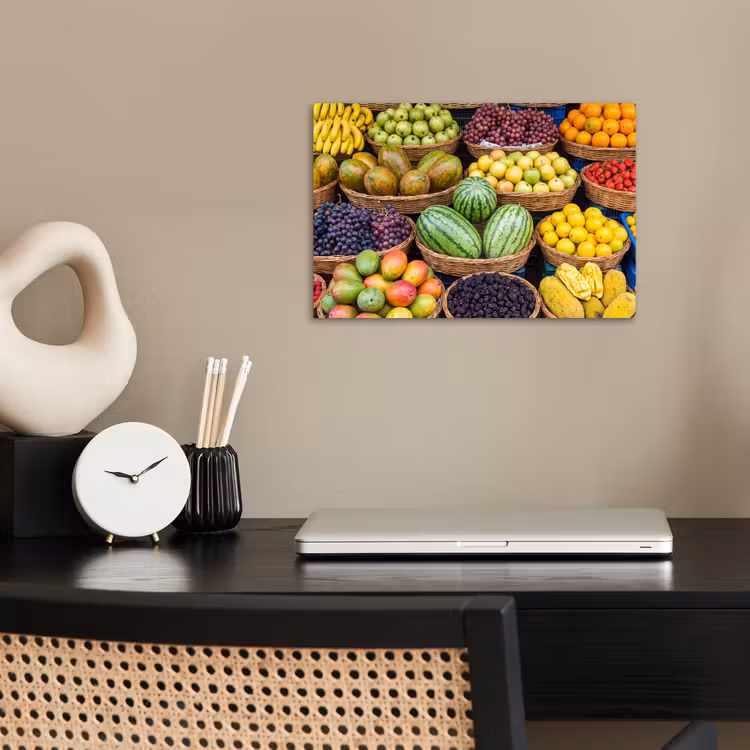 Poster - Fruit - Market - Colorful - Fruit - Markt - Kleurrijk poster papier klein
